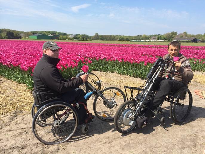 Пробег инвалидов-колясочников по Голландии